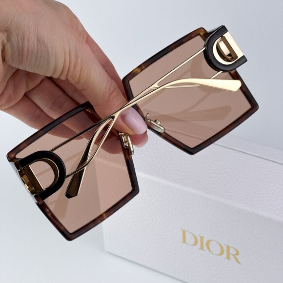 Dior 30MONTAIGNE SU CD40030U 53Y 26L0 BRAND NEW Sunglasses Havana Brown Square - Picture 3 of 12